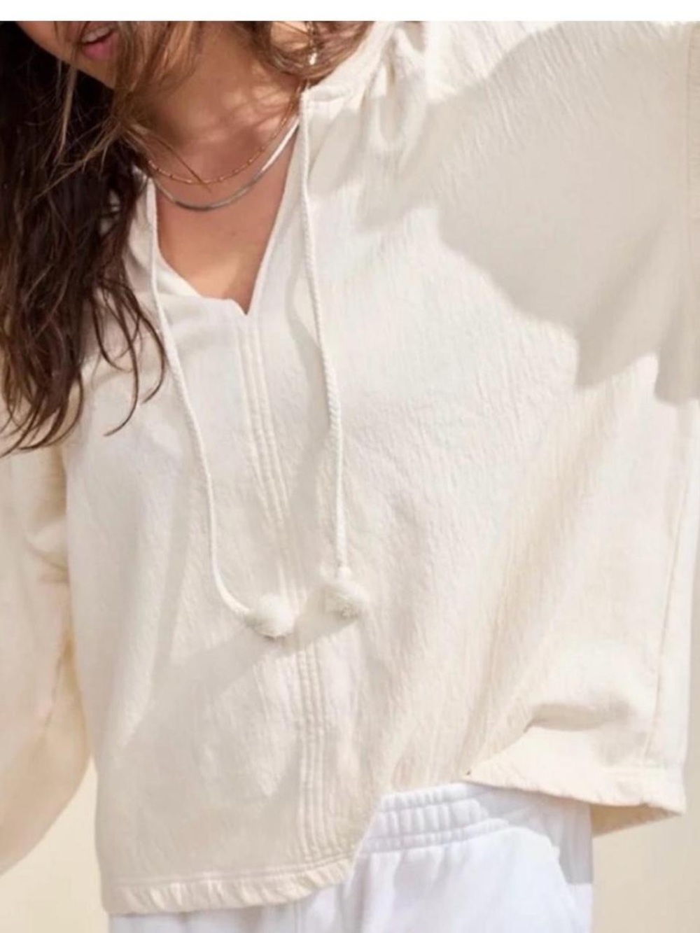 Aerie Women’s Ivory Beige Oversized Sweater Tunic XS NWT
